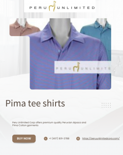 Stylish Pima Tee Shirts by Peru Unlimited Corp