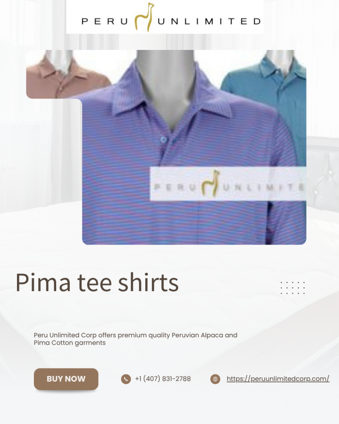 Stylish Pima Tee Shirts by Peru Unlimited Corp