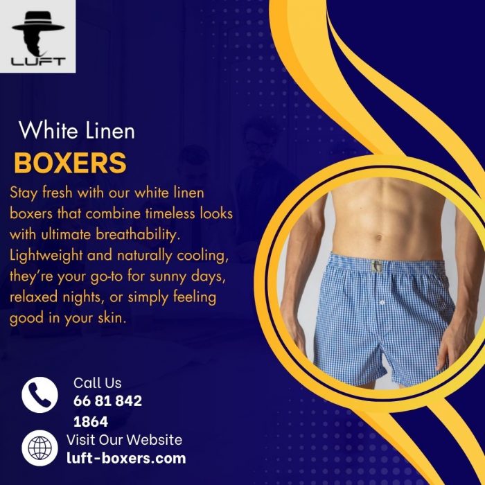 White Linen Boxers for Fresh, Lightweight Everyday Comfort