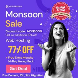 Last Few Days of Sale – Monsoon Deal are Ending Soon at Hostinger