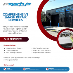 Comprehensive Smash Repair Services at Marty’s Smash Repairs