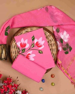 Buy Exclusive Hand-Painted Cotton Suit with Kota Dupatta Online