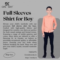 Get Premium Quality Full Sleeves Shirt for Boys at Affordable Prices