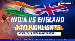 India vs England Highlights, 5th Test Day 1: India 204/6, England in Trouble After Star’s Likely ...