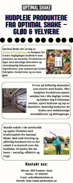 Hudpleie Produktene fra Optimal Shake – Glød & Velvære