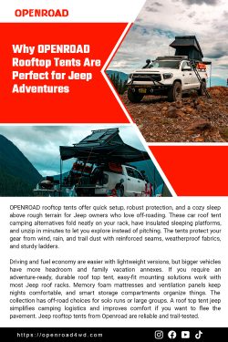 Why OPENROAD Rooftop Tents Are Perfect for Jeep Adventures 