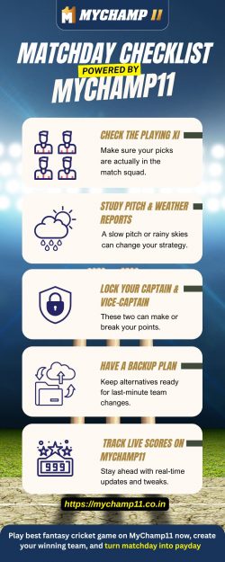 Game Day Game Plan: Dominate Fantasy Cricket with MyChamp11