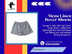 Mens Linen Boxer Shorts – Classic Style with Everyday Comfort