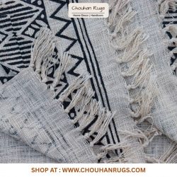 Transform any chair with a soft and stylish Jute woven throw blanket