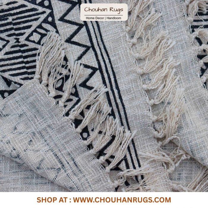 Transform any chair with a soft and stylish Jute woven throw blanket