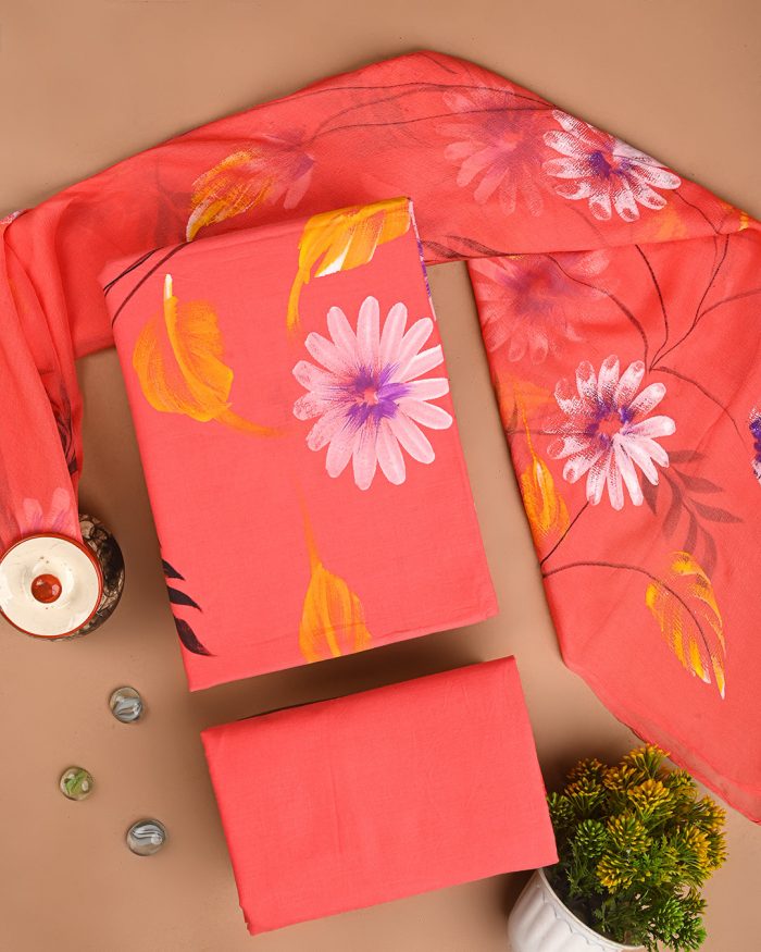 Buy Discharge Print Jaipuri Cotton Suits Online in India