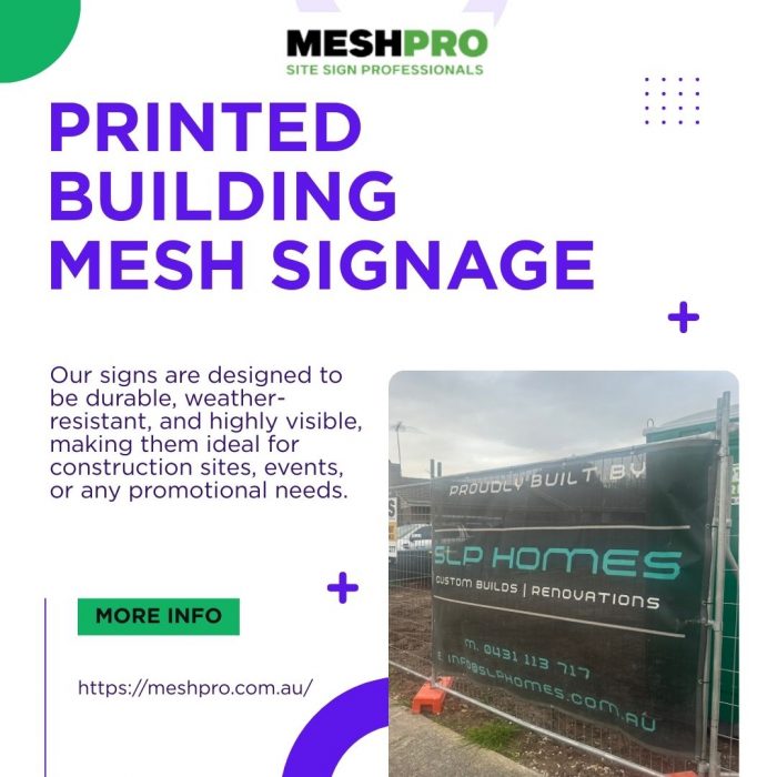 Weather-Resistant Printed Building Mesh Signage for Your Site