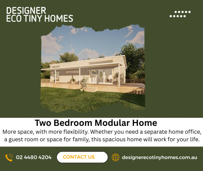 The Two Bedroom Modular Home by Designer Eco Tiny Homes