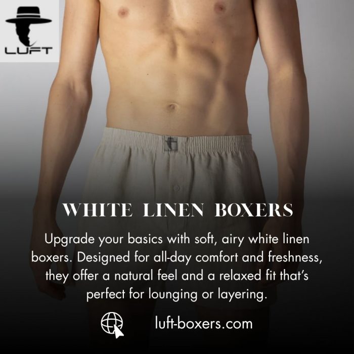Experience Pure Comfort with White Linen Boxers