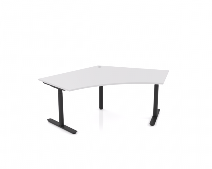 OL Agile 120° Electric Height Adjustable Round Leg Workstation