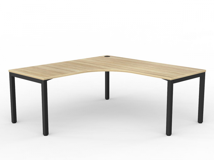 OL Axis Single 90° Corner Desk – Oak Top