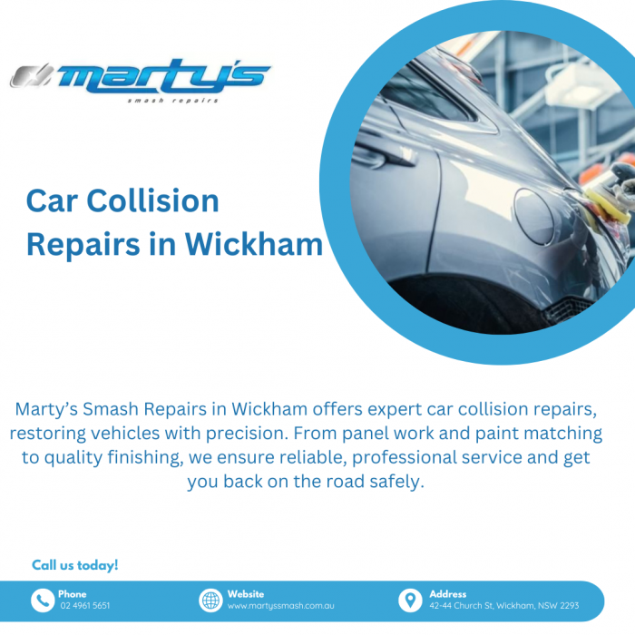 Car Collision Repairs in Wickham – Marty’s Smash Repairs