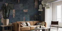 Blue Abstract Wallpaper Mural