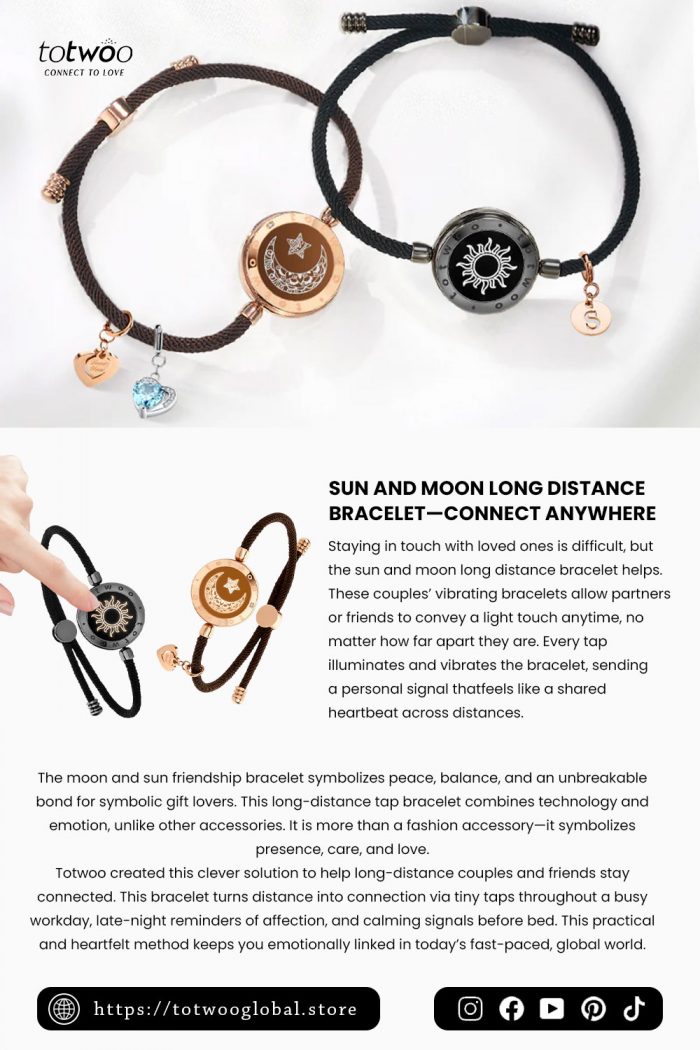 Sun and Moon Long Distance Bracelet—Connect Anywhere