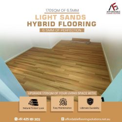 6.5mm Light Sands Hybrid Flooring in Perth