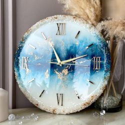 Shop Stylish Black and Blue Wall Clock Online – Customcraft