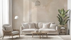 Abstract Beige Watercolor Wallpaper Mural