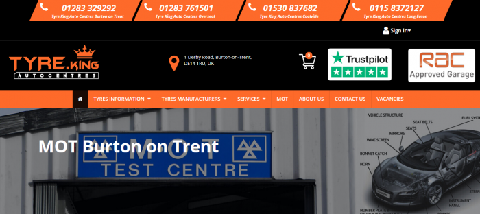 MOT Burton on Trent
