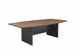 GP H – Base Boardroom Table – Regal Walnut & Charcoal