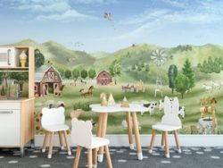 Farm Animals Wallpaper for Nursery Walls