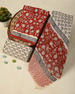 Buy Premium Sanganeri Printed Cotton Suit With Dupatta Online