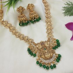 Shop Stylish Long Necklaces Haaram at Orna Jewellers Online