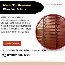 Made to Measure Faux & Real Wood Blinds UK