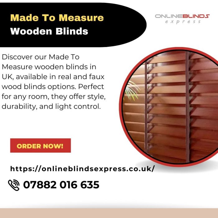 Made to Measure Faux & Real Wood Blinds UK