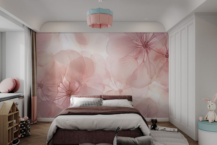 pink floral wallpaper for walls