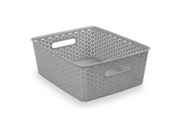 VI Grey Storage Basket Knotted Medium