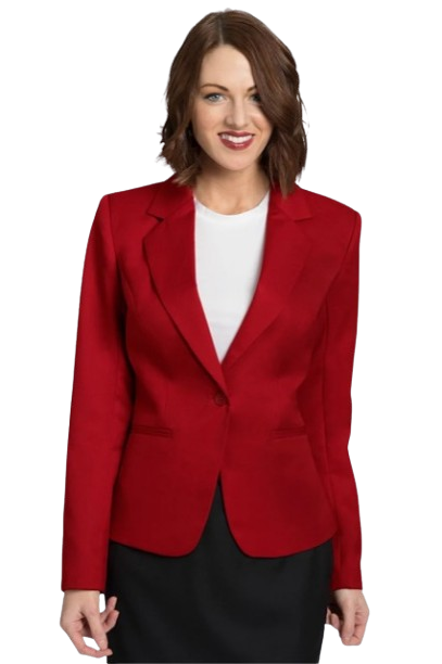 Ladies Cropped Red Blazer