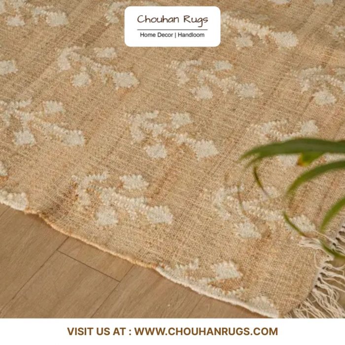 Discover the durability and beauty of a classic ivory moroccan cotton rug