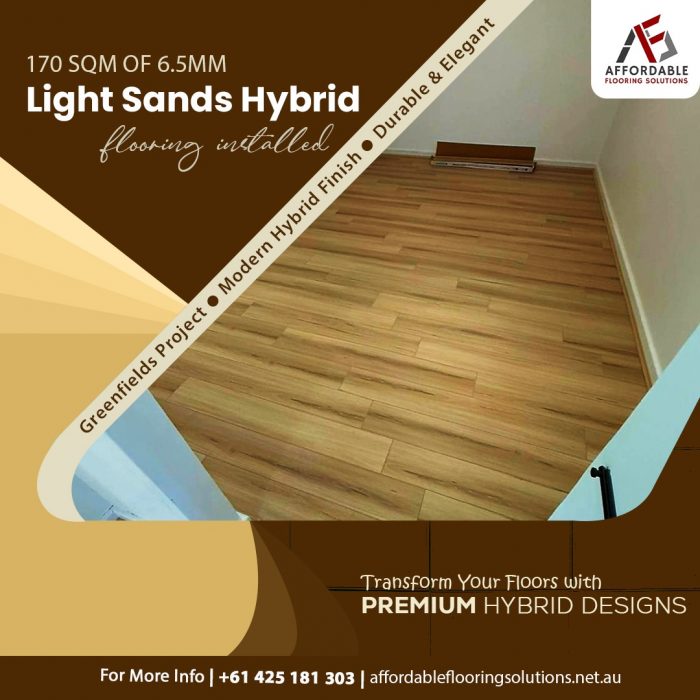 6.5mm Light Sands Hybrid Flooring in Perth