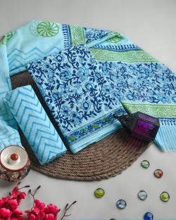 Shop New Floral Pink Hand Block Printed Cotton Suit Online