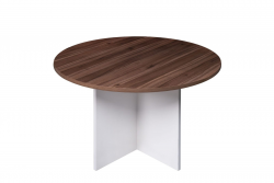 GP Round Meeting Table with White Cross Base & Casnan Top
