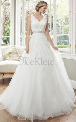 Spitze Duchesse-Linie Prächtiges Anständiges Brautkleid mit Schlüsselloch Rücken – MeKleid.de