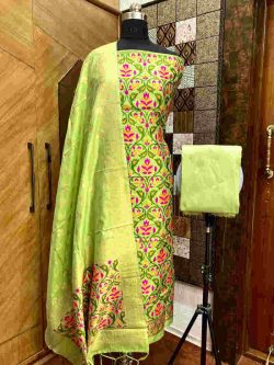 Shop Traditional Banarasi Jamdani Cotton Suit Set Online – Yuvistyle