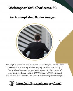 Christopher York Charleston SC – An Accomplished Senior Analyst