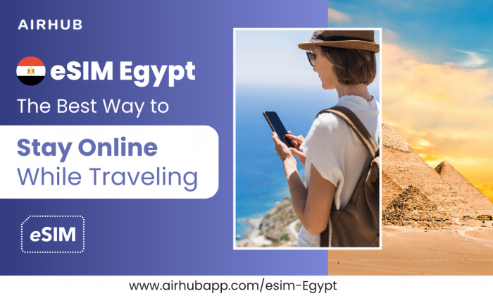 Airhub eSIM Egypt for tourists and business traveler