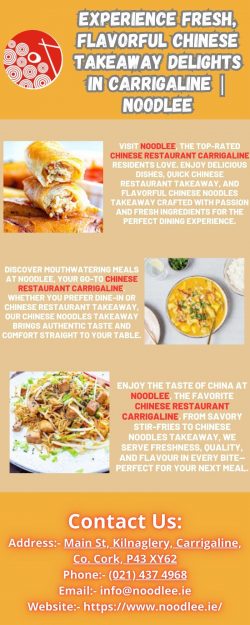 Experience Fresh, Flavorful Chinese Takeaway Delights in Carrigaline | Noodlee