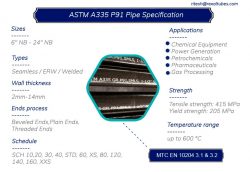 P91 Pipe Suppliers | Alloy Steel Pipes by REXAL TUBES
