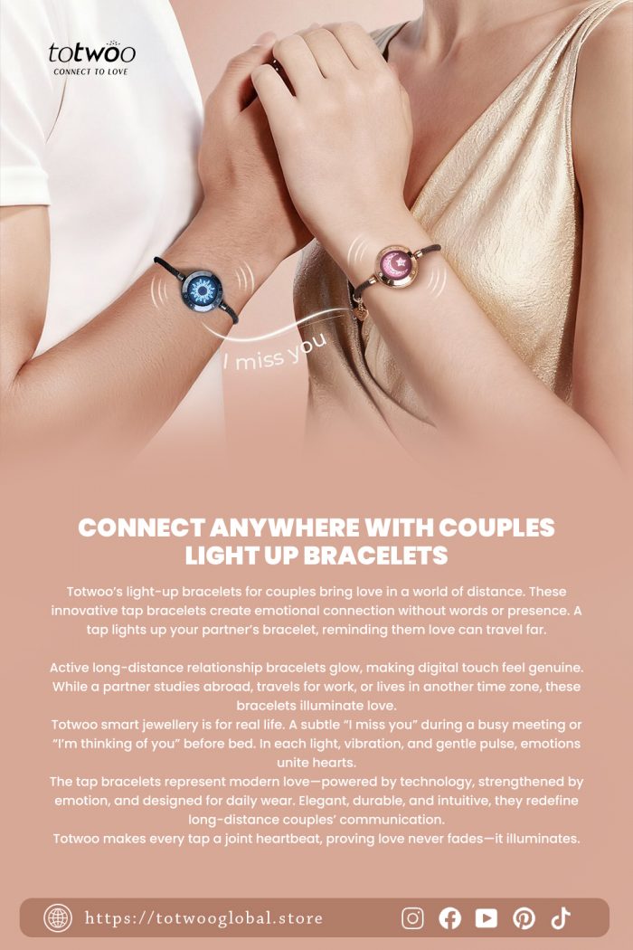 Connect Anywhere with Couples Light Up Bracelets