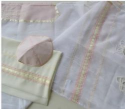 Pink And Peach Girl’s Tallit, Bat Mitzvah Tallit, Tallit for Women