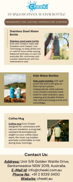 Stainless steel water bottle engineered for lasting temperature