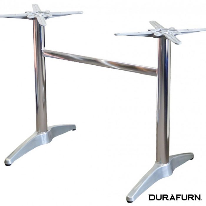 FL Astoria Hospitality Twin Base Table Frame – Silver Grey / 720mm